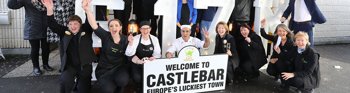 Castlebar was dubbed Europe's luckiest town after a €17 million EuroMillions jackpot win at Mulroy's Londis store