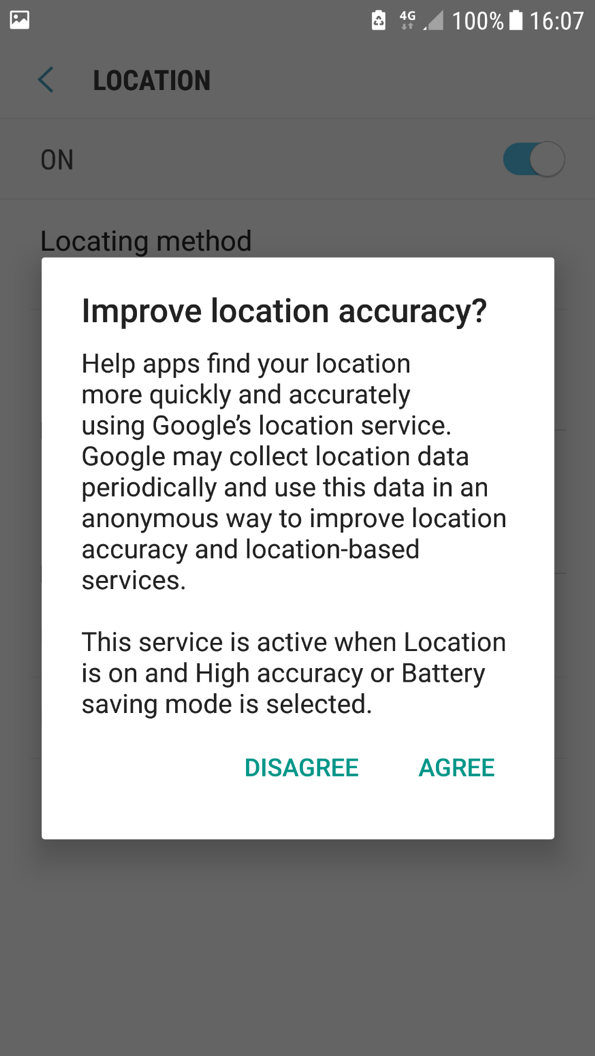 Step 6 - Accept Improve location accuracy prompt