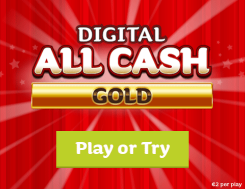 All Cash Gold Scratch Cards Irish National Lottery