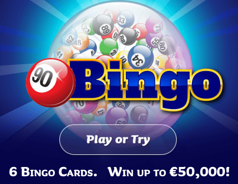 90 Bingo Instant Win Game Homepage