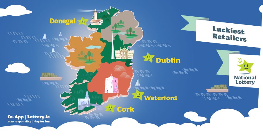 Luckiest Retailers Ireland Map